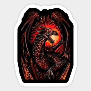 Black Dragon Fire Sticker